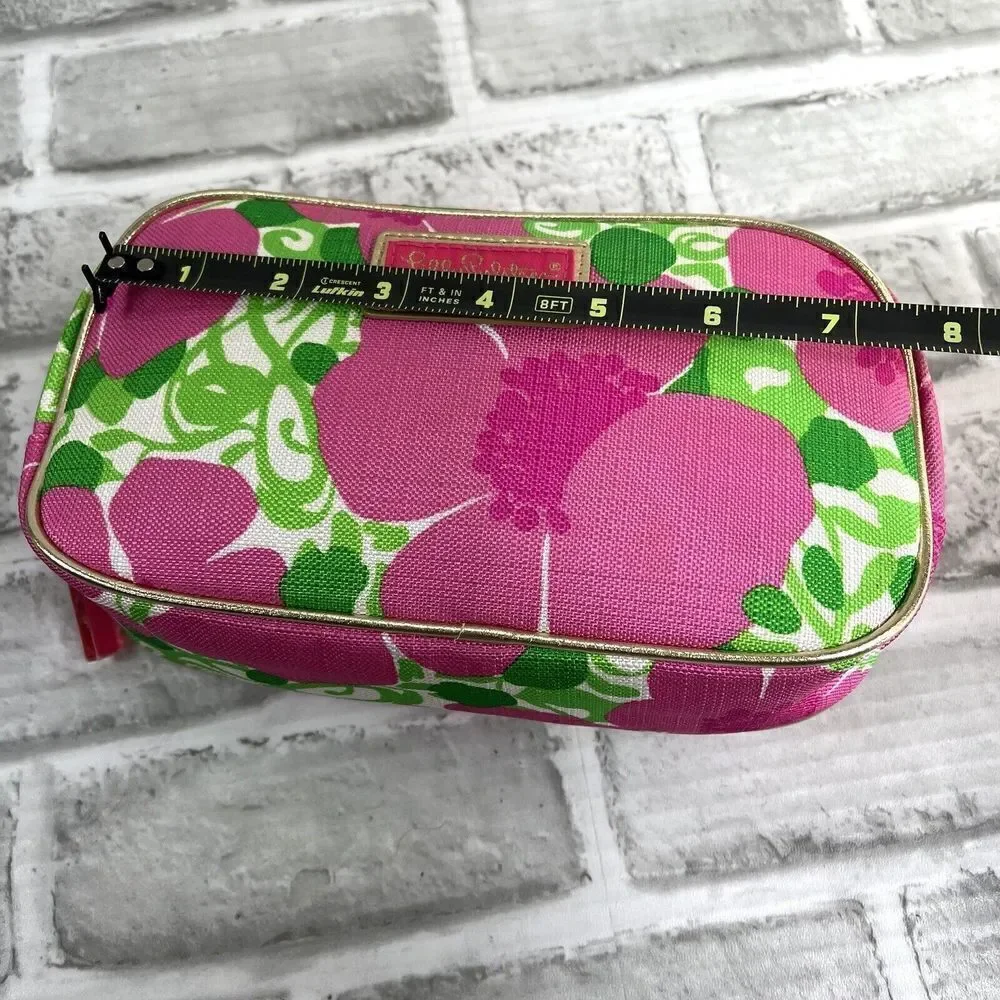 Lilly Pulitzer for Estee Lauder Pink Floral Cosmetic Clutch Bag